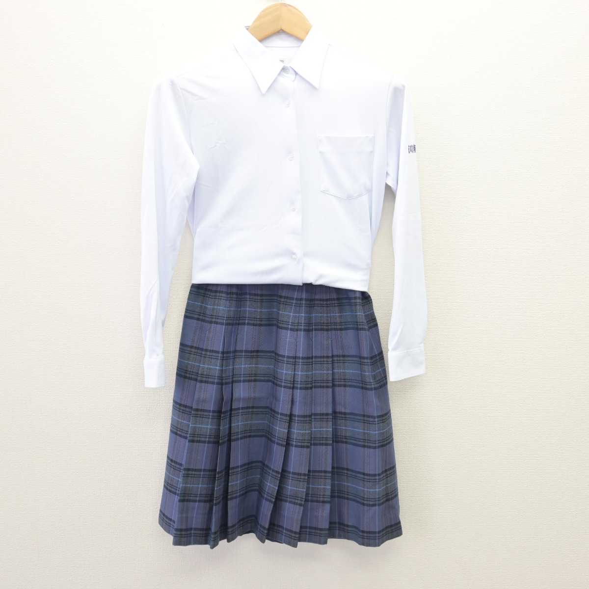 【中古】北海道 花川南中学校 女子制服 3点 (ブレザー・シャツ・スカート) sf066377