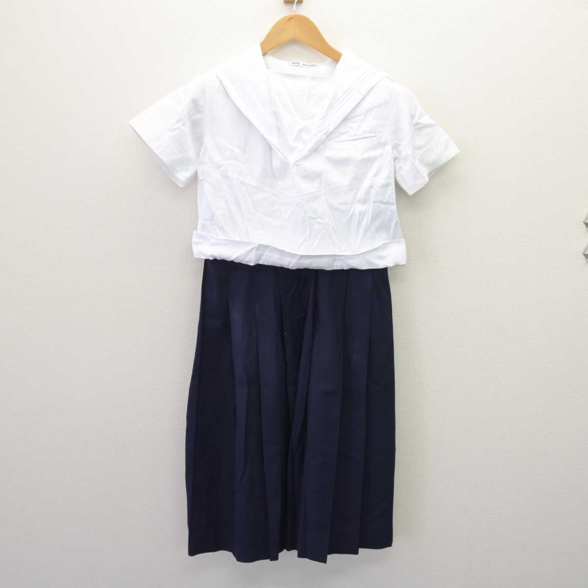 【中古】福岡県 西南女学院中学校・高等学校 女子制服 3点 (セーラー服・スカート) sf066391