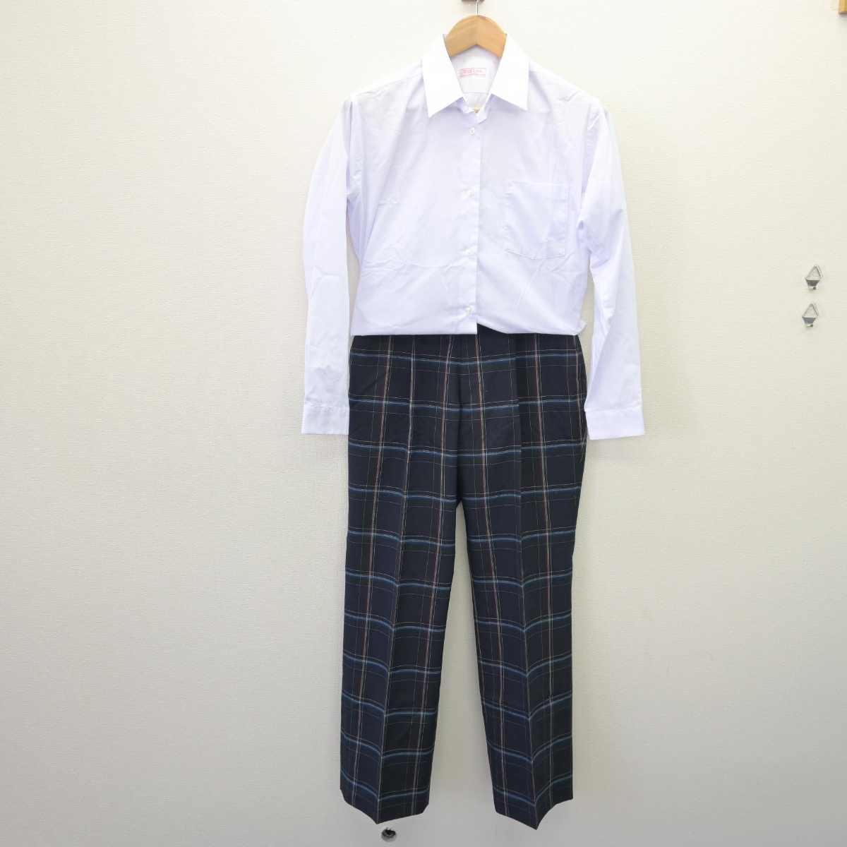 【中古】神奈川県 生麦中学校 女子制服 2点 (シャツ・ズボン) sf066400