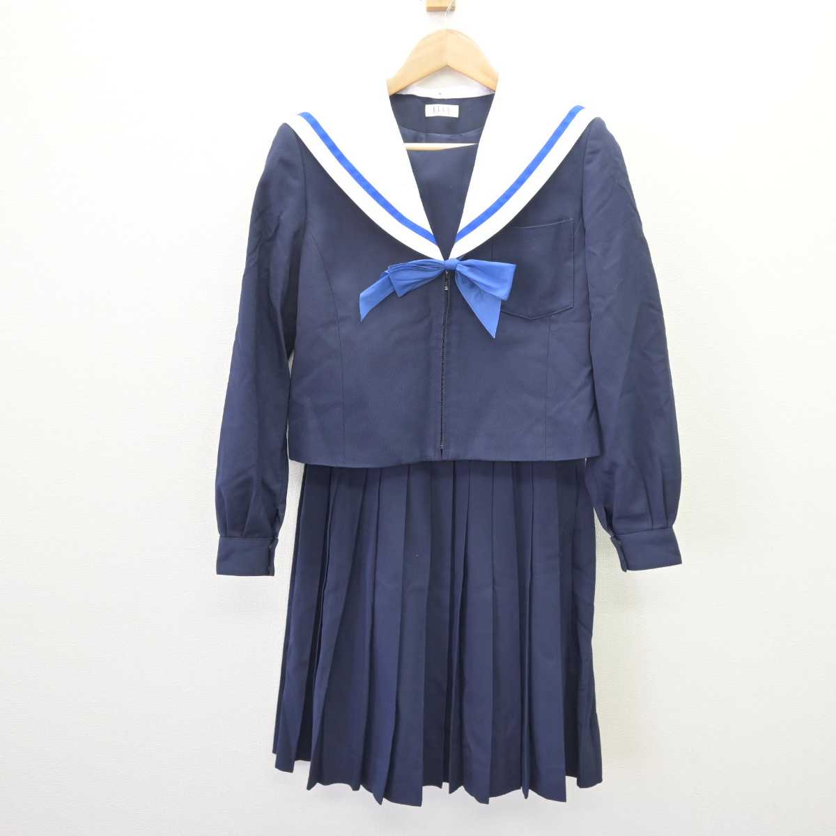 【中古】愛知県 尾張旭市立西中学校 女子制服 3点 (セーラー服・スカート) sf066406