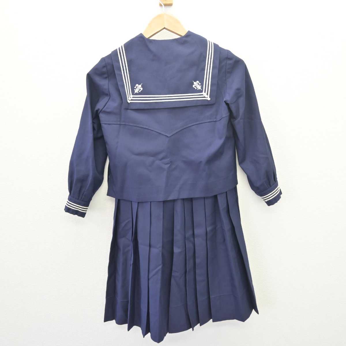 【中古】神奈川県 湘南白百合学園小学校 女子制服 3点 (セーラー服・スカート) sf066414