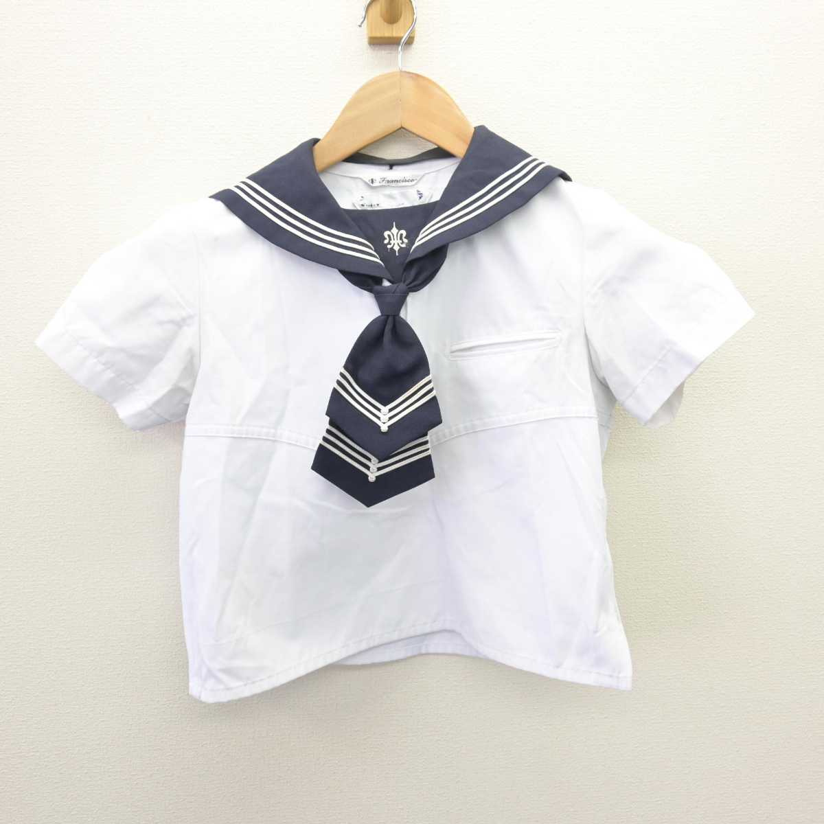 【中古】神奈川県 湘南白百合学園小学校 女子制服 3点 (セーラー服・スカート) sf066415