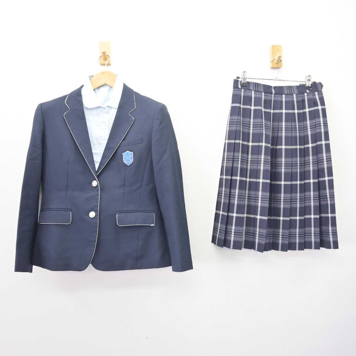 【中古】京都府 京都両洋高等学校 女子制服 4点 (ブレザー・シャツ・スカート) sf066420