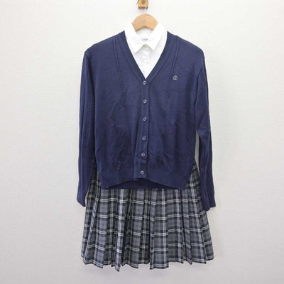 【中古】千葉県 八千代松陰高等学校 女子制服 3点 (ニット・シャツ・スカート) sf066428