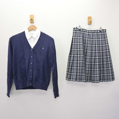 【中古】千葉県 八千代松陰高等学校 女子制服 3点 (ニット・シャツ・スカート) sf066428