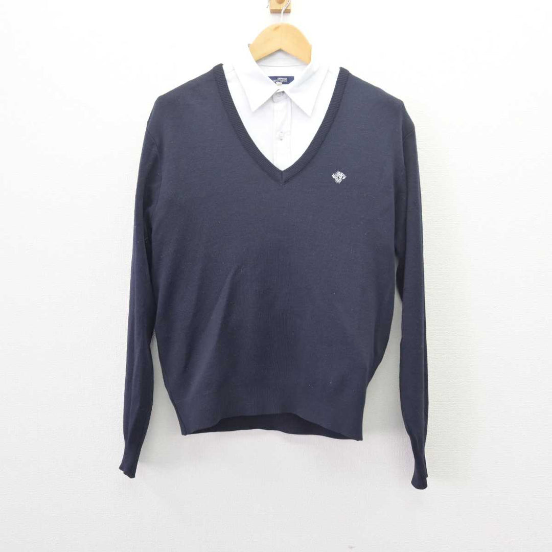 【中古】岐阜県 富田学園 富田高等学校 男子制服 2点 (ニット・シャツ) sf066478