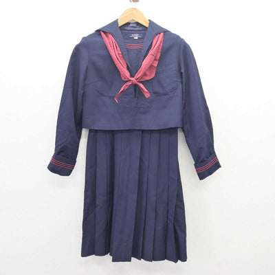 【中古】熊本県 ルーテル学院中学・高等学校 女子制服 3点 (セーラー服・ジャンパースカート) sf066495