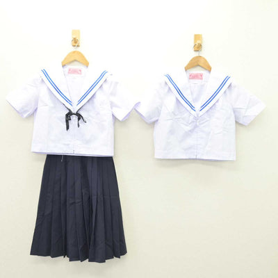 【中古】愛知県 守山西中学校 女子制服 4点 (セーラー服・スカート) sf066507