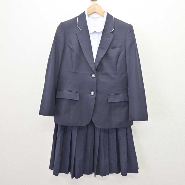 中古】福岡県 福岡市内中学校標準服 女子制服 3点 (ブレザー