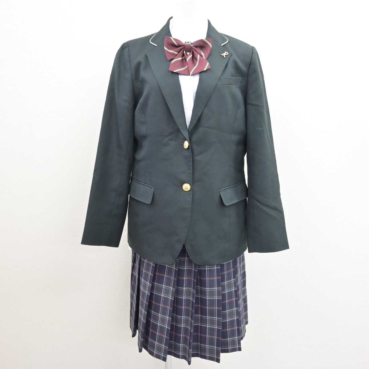 【中古】京都府 立命館宇治中学校・高等学校 女子制服 5点 (ブレザー・シャツ・スカート) sf066540