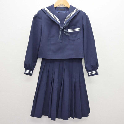 【中古】静岡県 対島中学校 女子制服 3点 (セーラー服・スカート) sf066556