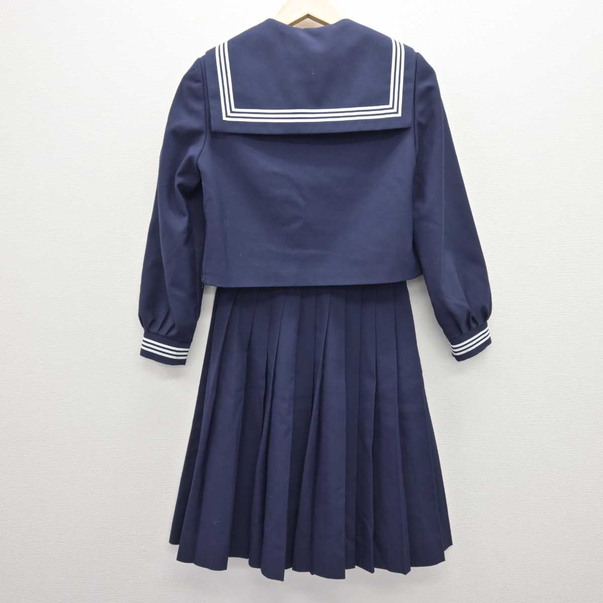 【中古】静岡県 対島中学校 女子制服 3点 (セーラー服・スカート) sf066556