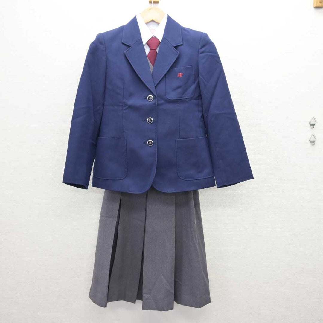 【中古】大阪府 菫中学校 女子制服 5点 (ブレザー・ベスト・シャツ・スカート) sf066576