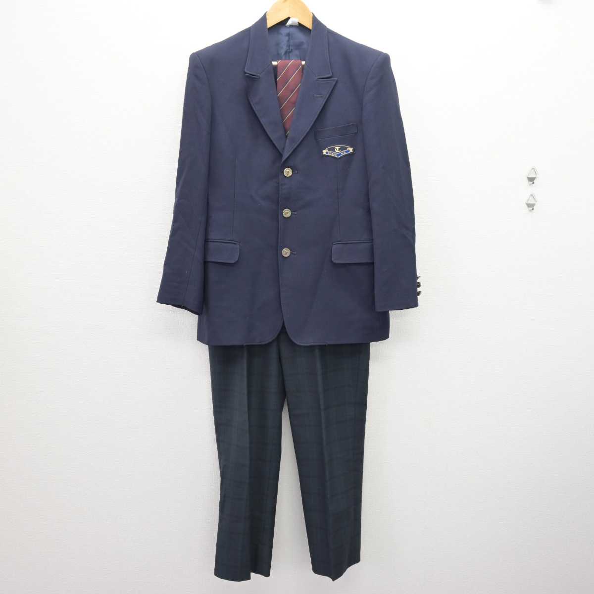 【中古】東京都 東京高等学校 男子制服 3点 (ブレザー・ズボン) sf066582