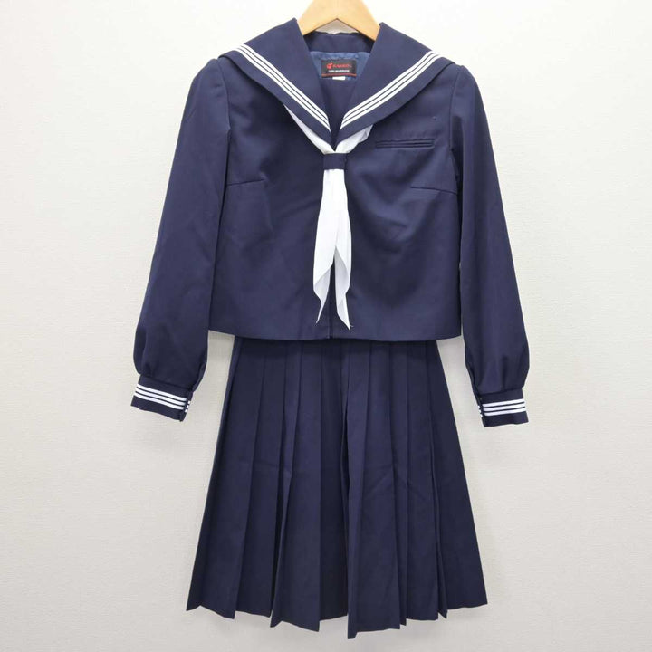 中古】新潟県 直江津中学校 女子制服 3点 (セーラー服・スカート