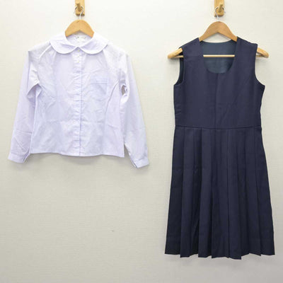 【中古】東京都 東京学芸大学附属竹早小学校 女子制服 2点 (シャツ・ジャンパースカート) sf066627