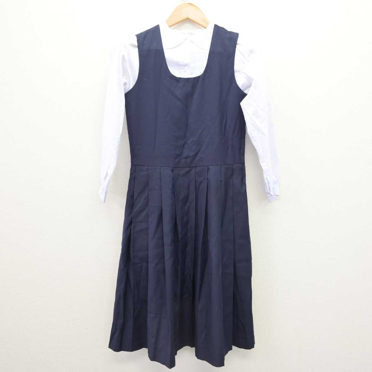 【中古】東京都 東京学芸大学附属竹早小学校 女子制服 2点 (シャツ・ジャンパースカート) sf066628