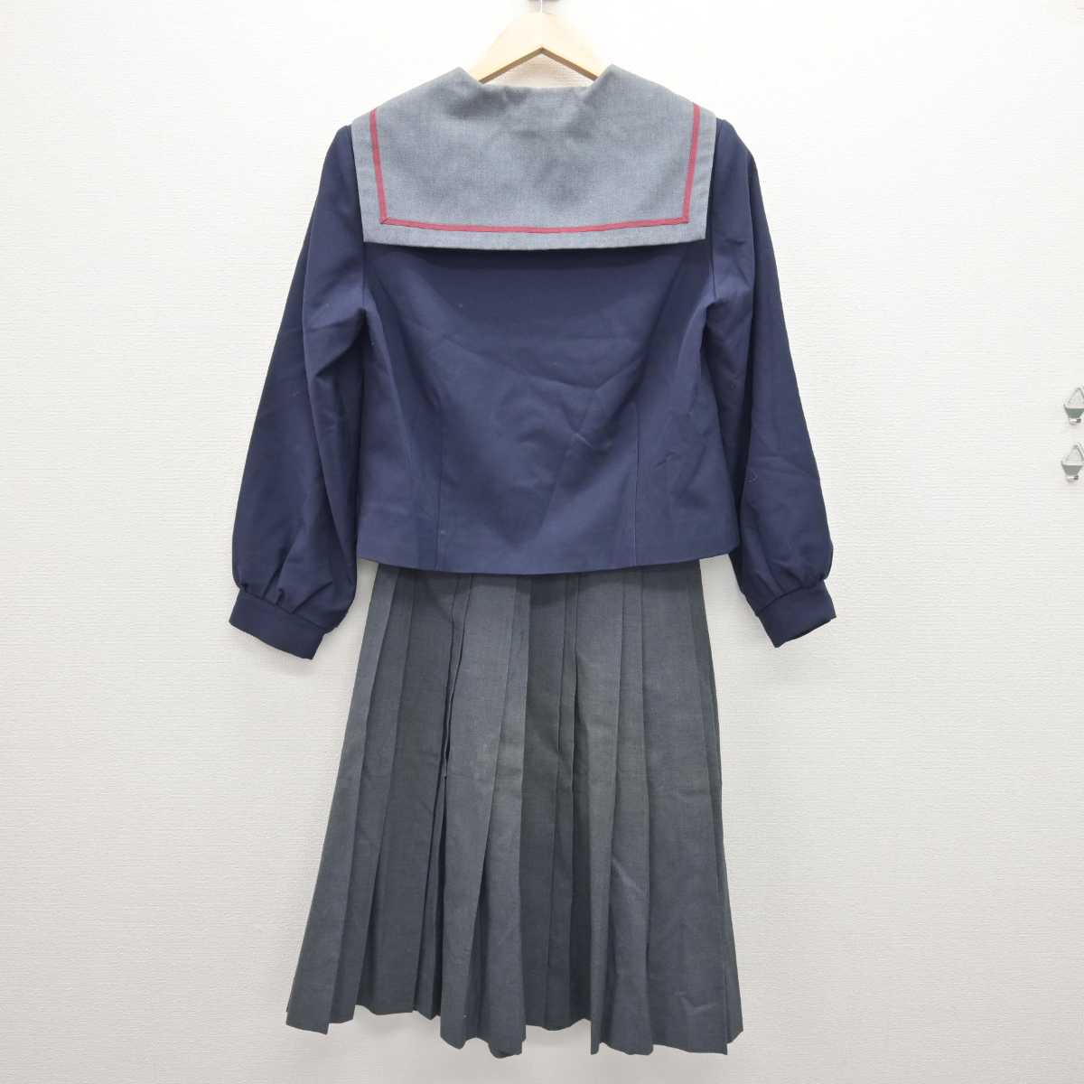 F302 (中古) 兵庫県 太子東中学校 セーラー服 上下セット /指定