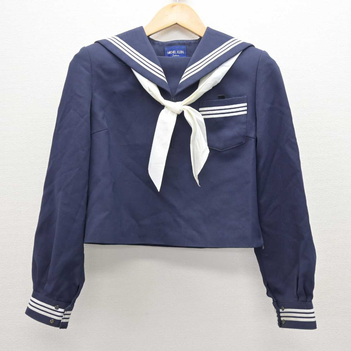 【中古】兵庫県 龍野東中学校 女子制服 3点 (セーラー服・スカート) sf066641