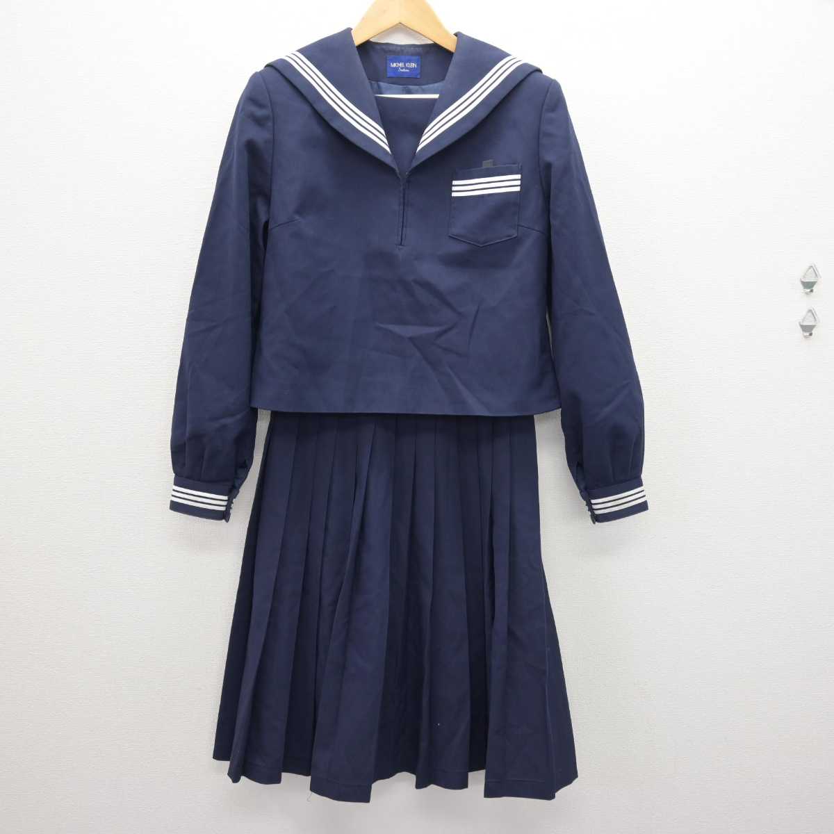 【中古】兵庫県 龍野東中学校 女子制服 2点 (セーラー服・スカート) sf066642