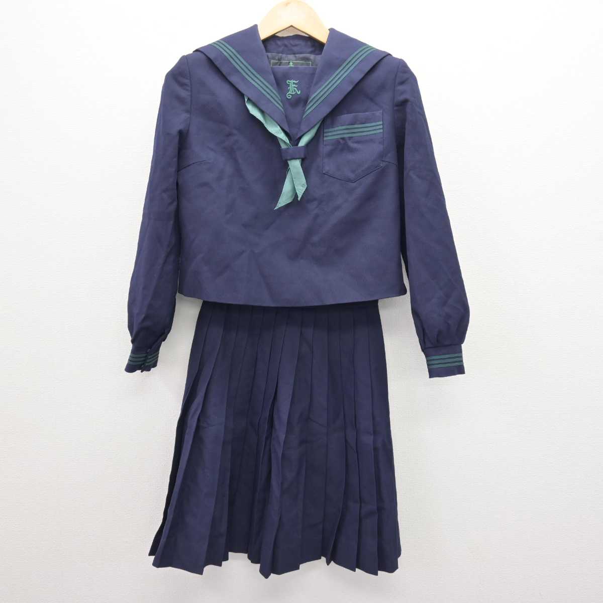 【中古】兵庫県 上郡高等学校 女子制服 3点 (セーラー服・スカート) sf066649