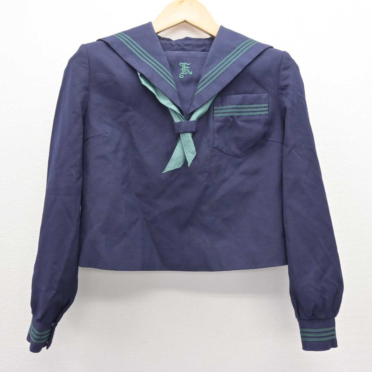 【中古】兵庫県 上郡高等学校 女子制服 3点 (セーラー服・スカート) sf066649