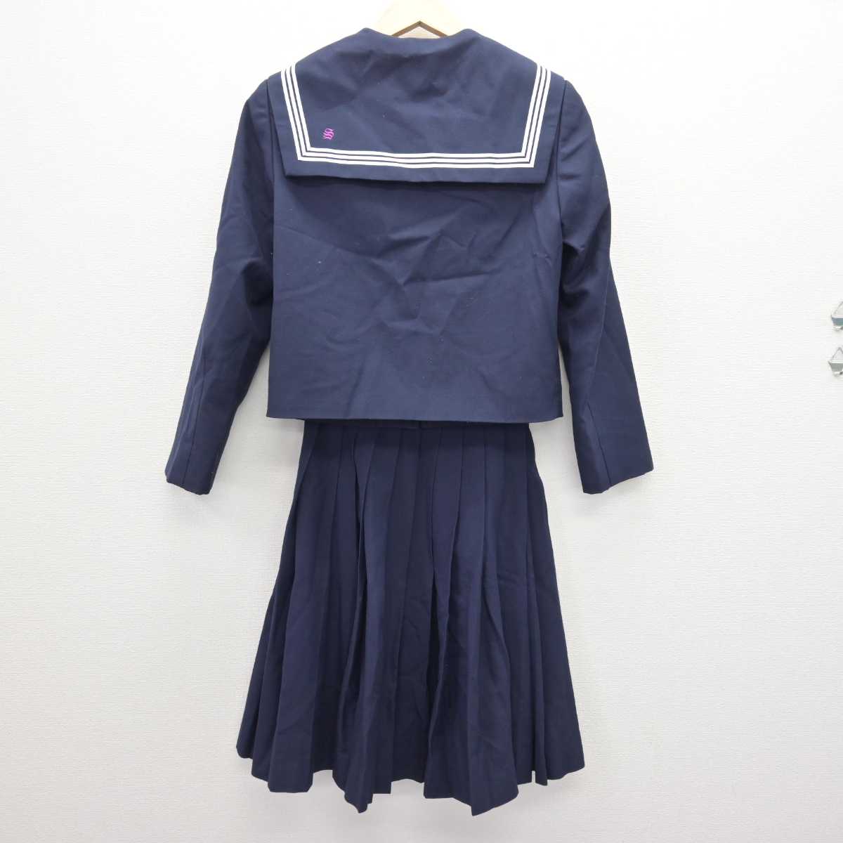 【中古】石川県 紫錦台中学校 女子制服 4点 (セーラー服・スカート) sf066653