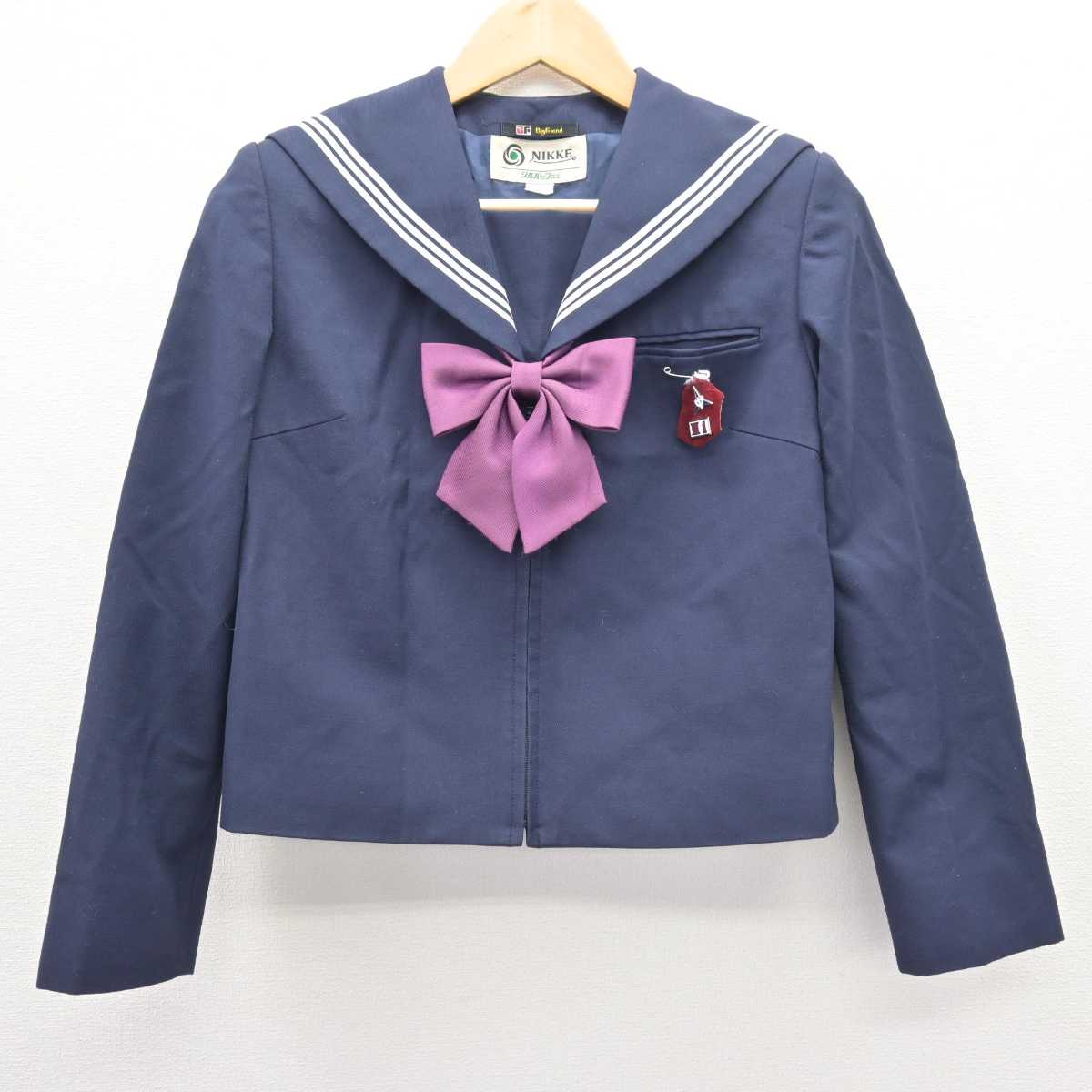 【中古】石川県 紫錦台中学校 女子制服 4点 (セーラー服・スカート) sf066653