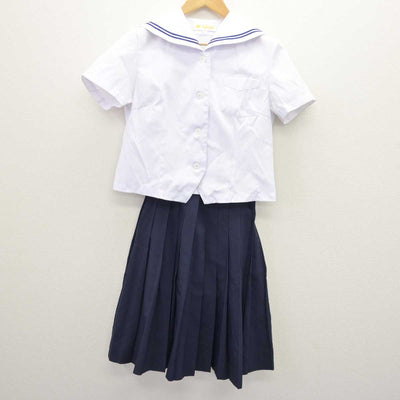 【中古】石川県 紫錦台中学校 女子制服 2点 (セーラー服・スカート) sf066655