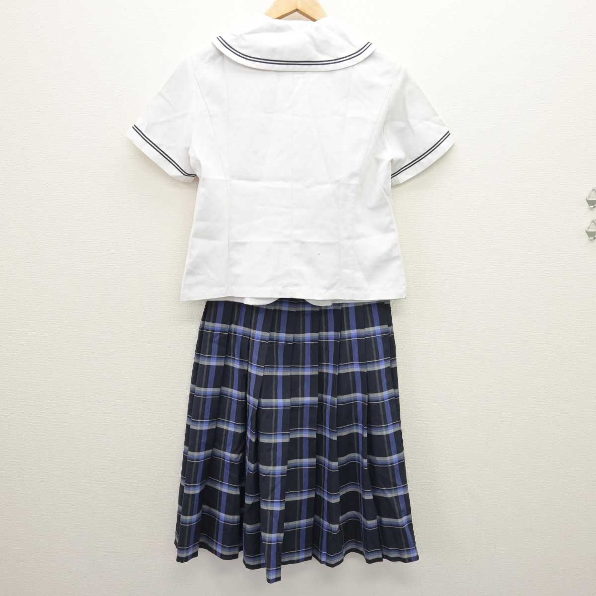 【中古】大阪府 大阪国際大和田高等学校 女子制服 3点 (セーラー服・スカート) sf066658