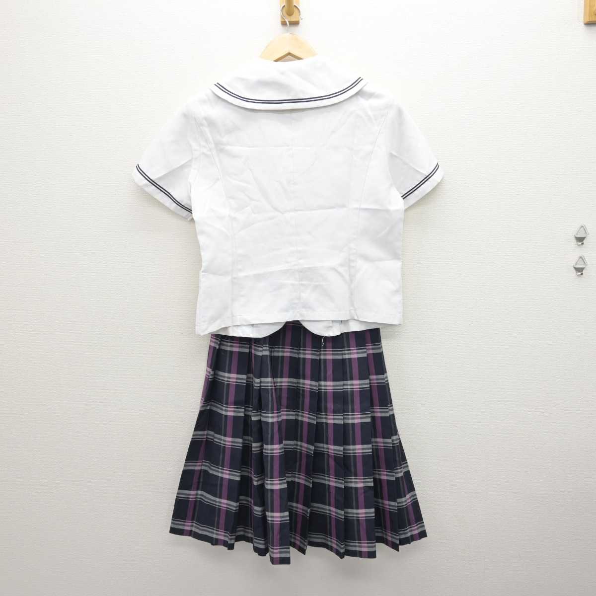 【中古】大阪府 大阪国際中学校・高等学校 女子制服 4点 (ニット・セーラー服・スカート) sf066663