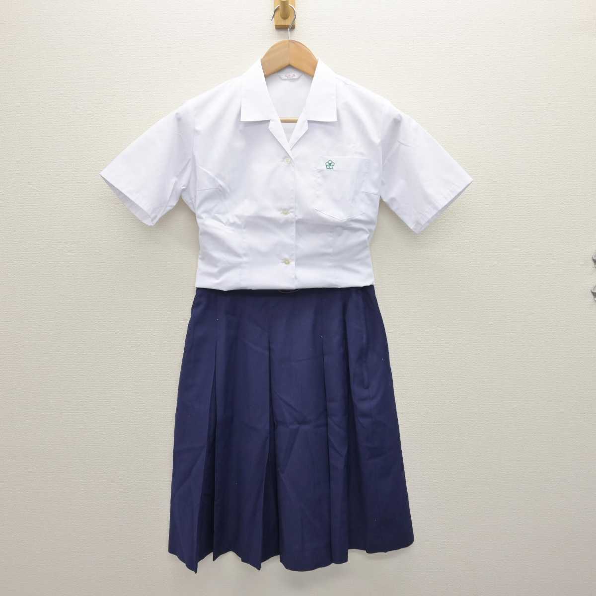 【中古】静岡県 浜北西高等学校 女子制服 2点 (シャツ・スカート) sf066670