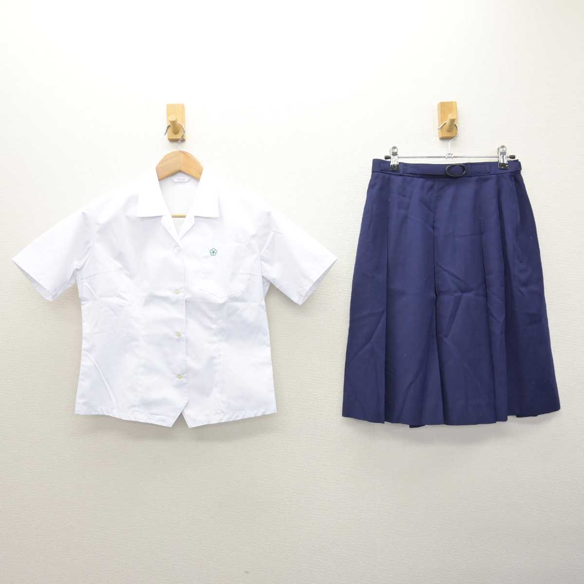 【中古】静岡県 浜北西高等学校 女子制服 2点 (シャツ・スカート) sf066670