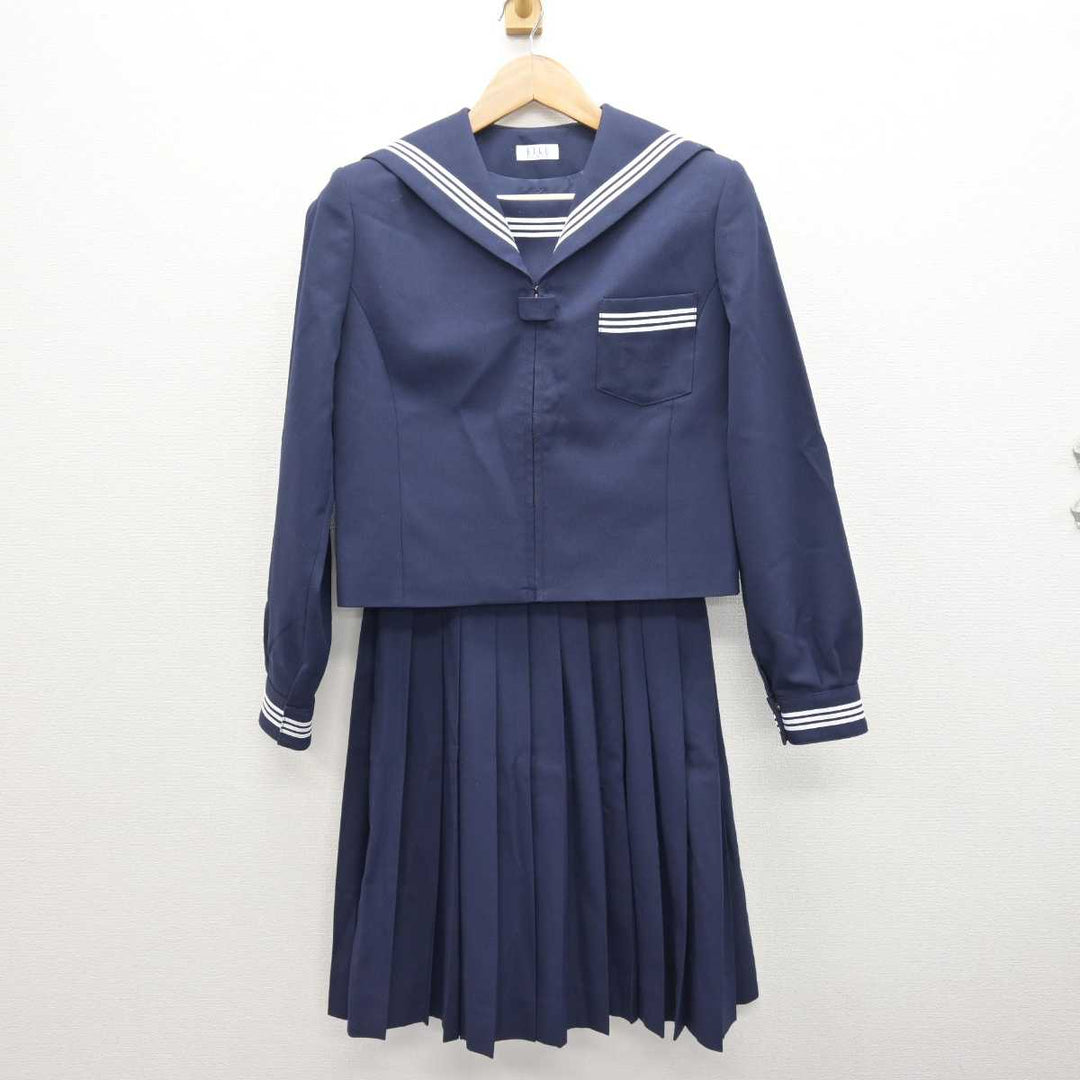 中古】新潟県 巻東中学校 女子制服 2点 (セーラー服・スカート 中古】新潟県 巻東中学校 女子制服 2点 (セーラー服・スカート