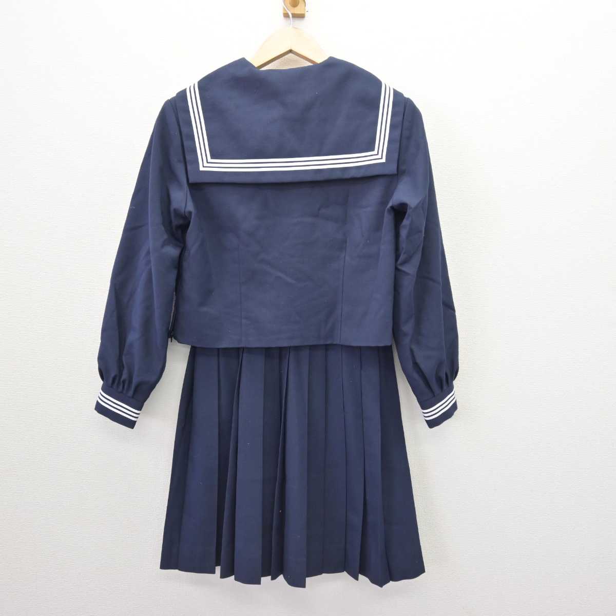 【中古】神奈川県 成瀬中学校 女子制服 3点 (セーラー服・スカート) sf066713