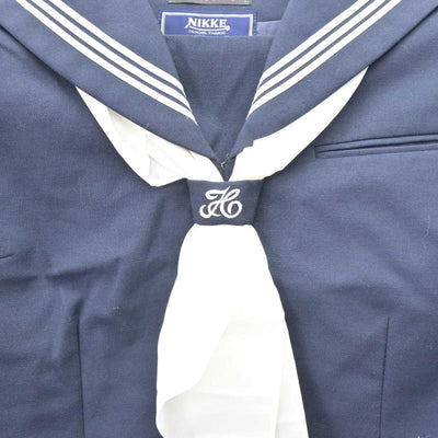 【中古】神奈川県 成瀬中学校 女子制服 3点 (セーラー服・スカート) sf066713