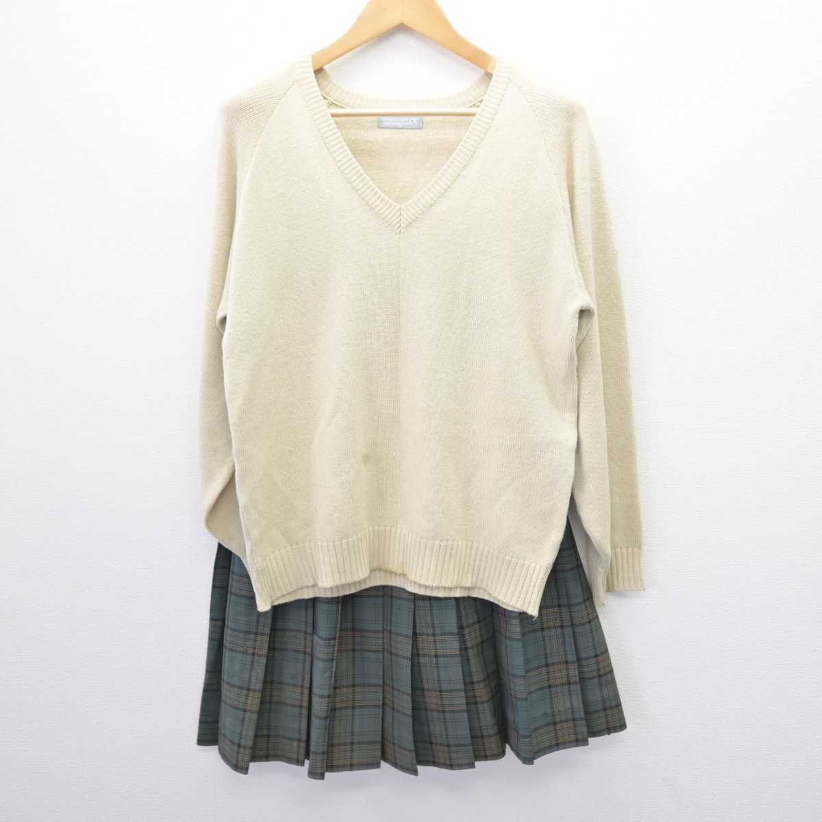 【中古】千葉県 流山中央高等学校 女子制服 3点 (ブレザー・ニット・スカート) sf066718