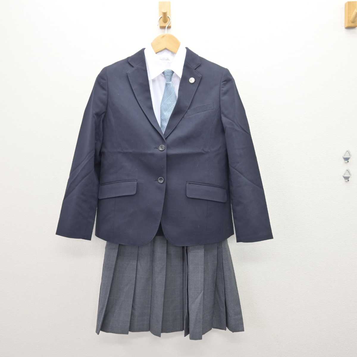 【中古】香川県 英明高等学校 女子制服 6点 (ブレザー・シャツ・スカート) sf066720