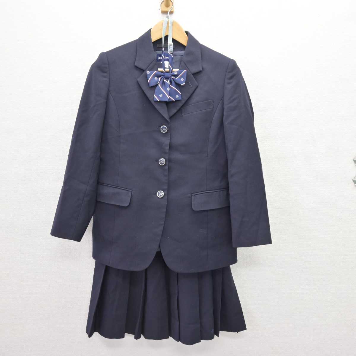 【中古】静岡県 富士見高等学校 女子制服 4点 (ブレザー・ベスト・スカート) sf066735