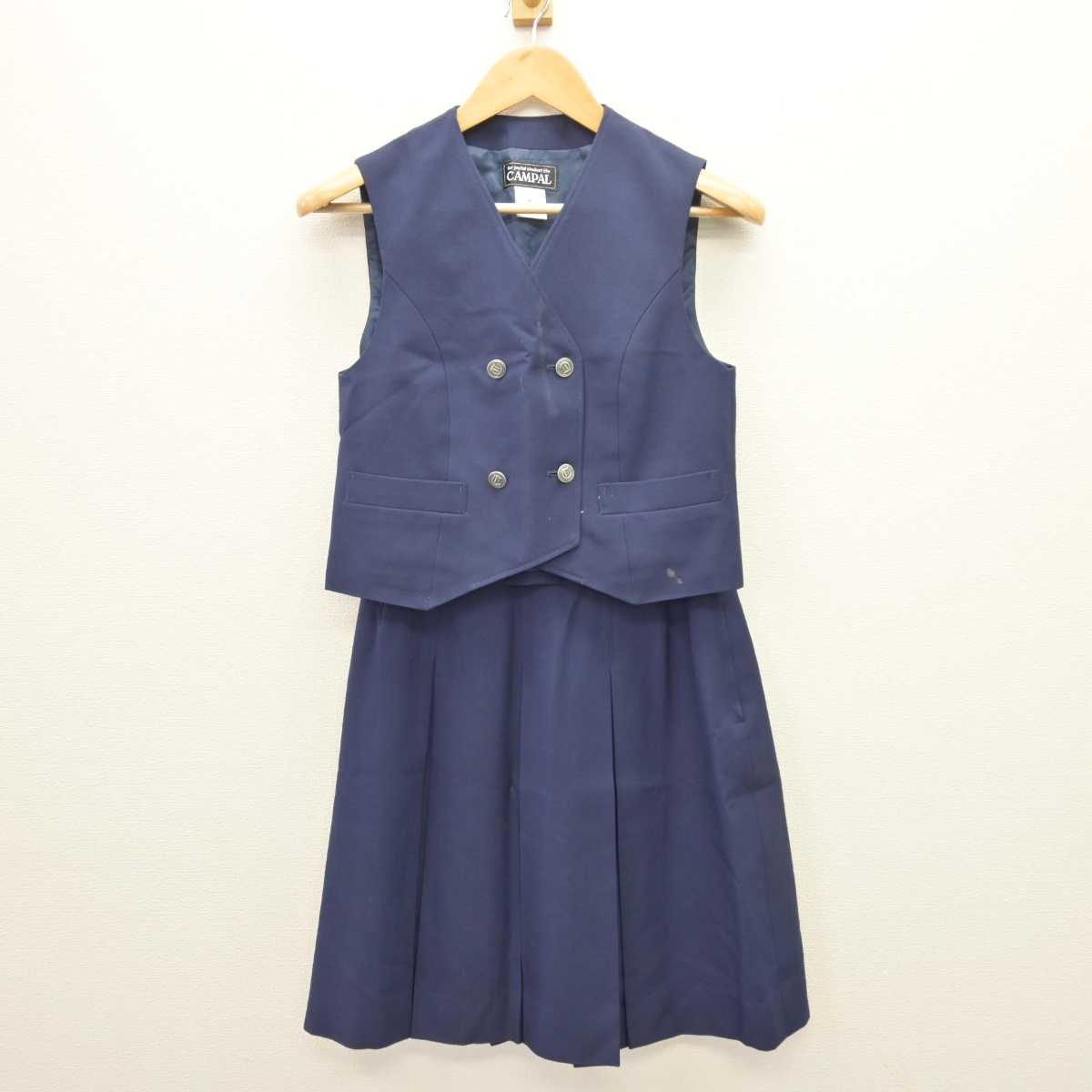 【中古】北海道 札幌市立手稲中学校 女子制服 3点 (ブレザー・ベスト・スカート) sf066740