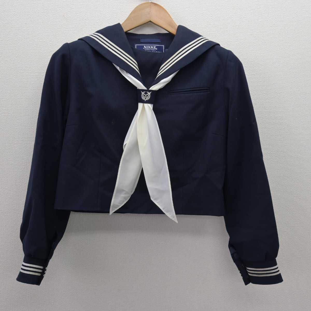 【中古】埼玉県 三郷市立南中学校 女子制服 3点 (セーラー服・ジャンパースカート) sf066751