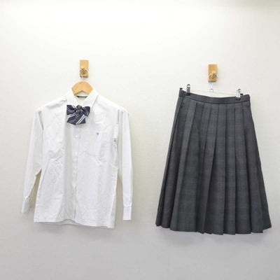 【中古】富山県 高岡商業高等学校 女子制服 6点 (ブレザー・ニット・シャツ・スカート) sf066763