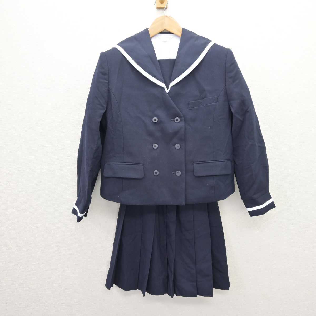 【中古】石川県 金沢東高等学校 女子制服 3点 (ブレザー・セーラー服・スカート) sf066827