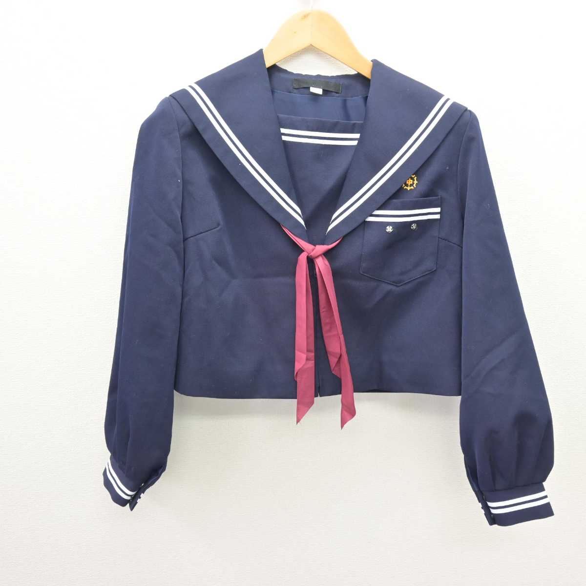 【中古】三重県 明正中学校 女子制服 3点 (セーラー服・スカート) sf066838