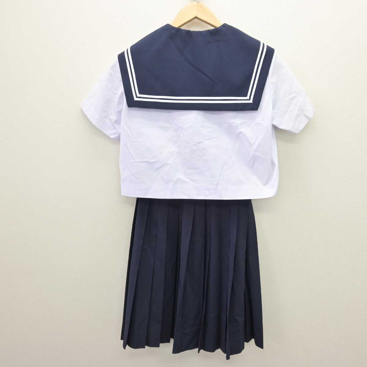 【中古】三重県 明正中学校 女子制服 3点 (セーラー服・スカート) sf066839