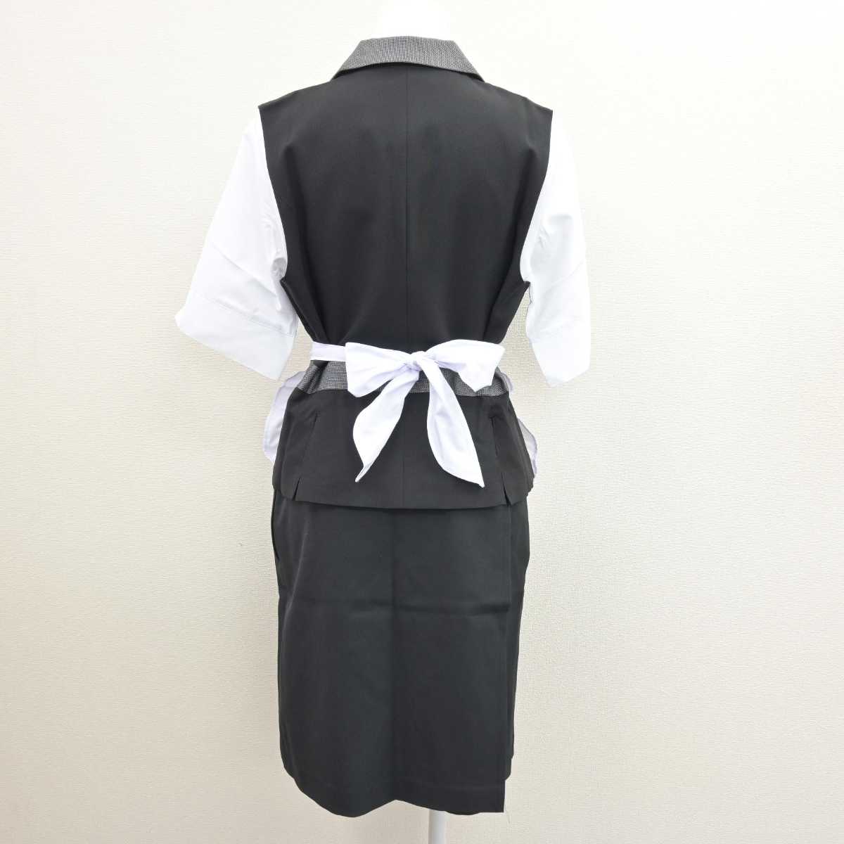 【中古】 洋菓子店 女子制服 5点 (エプロン / サロン・ベスト・シャツ・スカート) sf066872