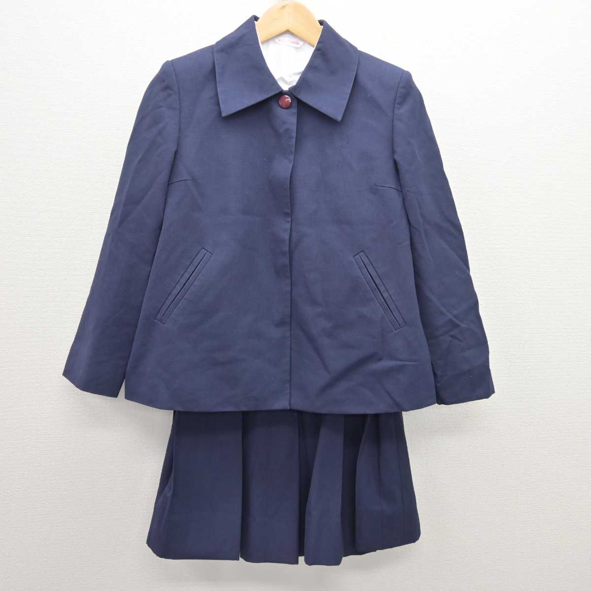 【中古】岡山県 高陽中学校 女子制服 4点 (ブレザー・ベスト・シャツ・スカート) sf066875