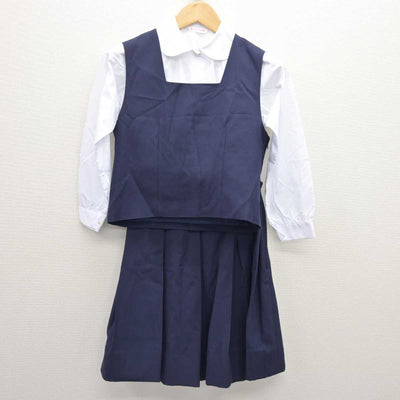 【中古】岡山県 高陽中学校 女子制服 4点 (ブレザー・ベスト・シャツ・スカート) sf066875