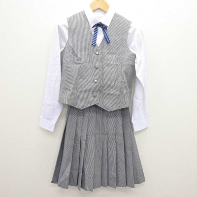 【中古】東京都 貫井中学校 女子制服 5点 (ブレザー・ベスト・シャツ・スカート) sf066877