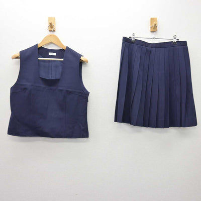 【中古】香川県 高松高等学校 女子制服 2点 (ベスト・スカート) sf066882